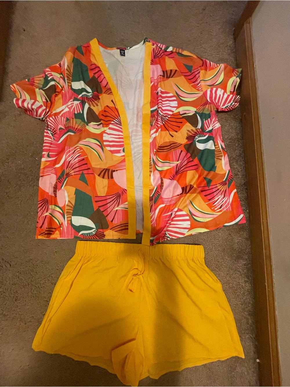 SHEIN multicoloured tropical print set Size 1XL